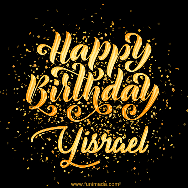 Happy Birthday Card for Yisrael - Download GIF and Send for Free