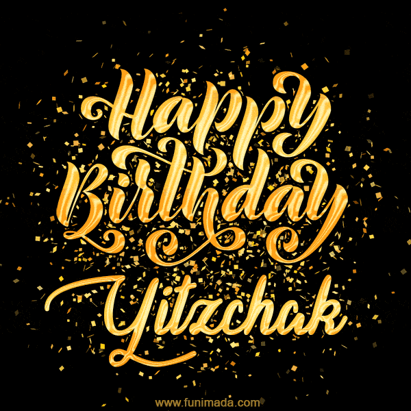 Happy Birthday Card for Yitzchak - Download GIF and Send for Free