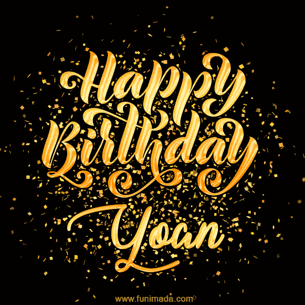 Happy Birthday Card for Yoan - Download GIF and Send for Free
