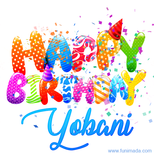 Happy Birthday Yobani - Creative Personalized GIF With Name