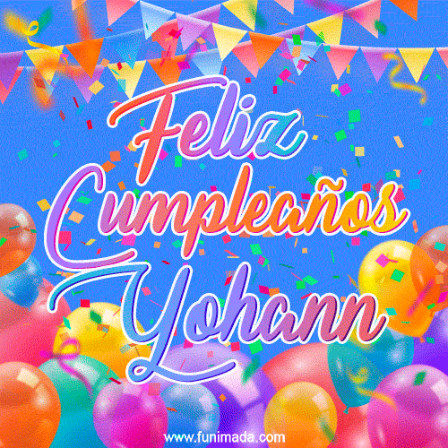 Feliz Cumpleaños Yohann (GIF)