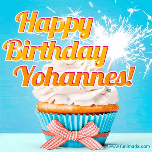 Happy Birthday, Yohannes! Elegant cupcake with a sparkler.
