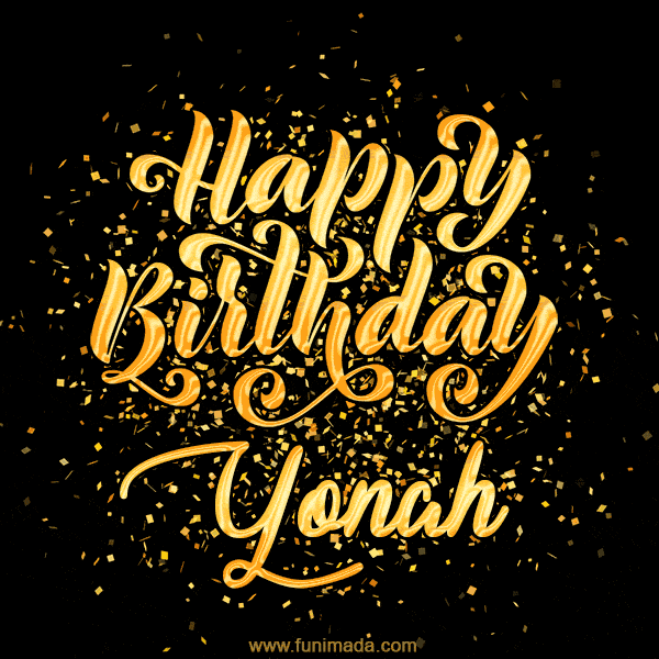 Happy Birthday Card for Yonah - Download GIF and Send for Free