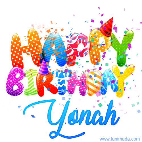 Happy Birthday Yonah - Creative Personalized GIF With Name