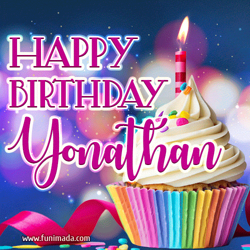 Happy Birthday Yonathan - Lovely Animated GIF