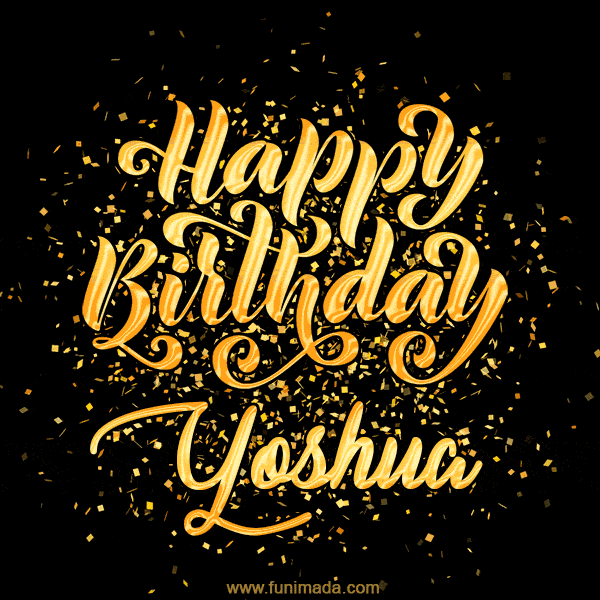 Happy Birthday Card for Yoshua - Download GIF and Send for Free