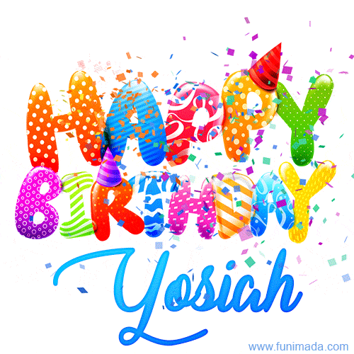 Happy Birthday Yosiah - Creative Personalized GIF With Name