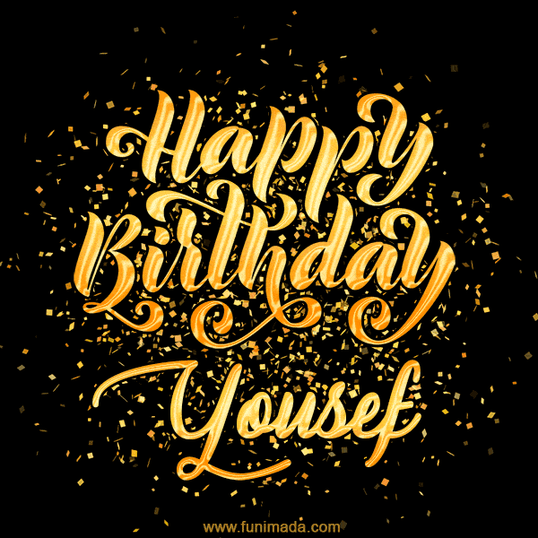 Happy Birthday Card for Yousef - Download GIF and Send for Free