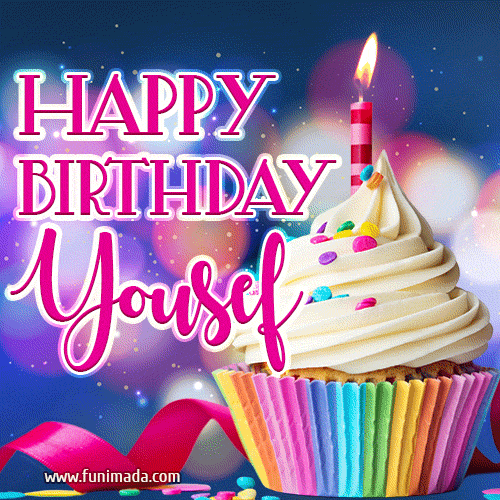 Happy Birthday Yousef - Lovely Animated GIF
