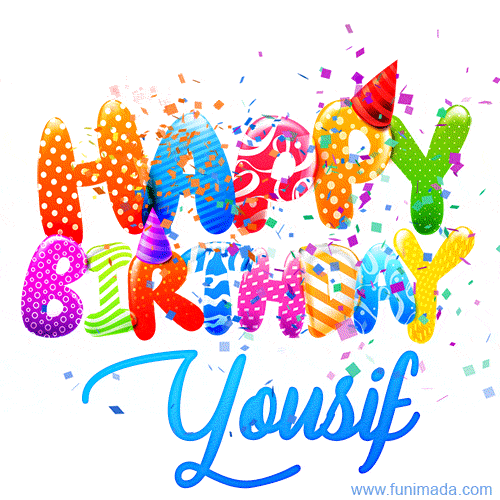 Happy Birthday Yousif - Creative Personalized GIF With Name