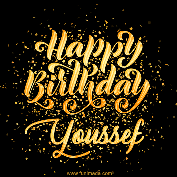 Happy Birthday Card for Youssef - Download GIF and Send for Free