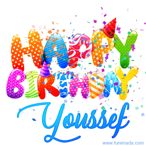 Happy Birthday Youssef - Creative Personalized GIF With Name