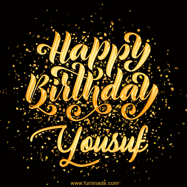 Happy Birthday Card for Yousuf - Download GIF and Send for Free