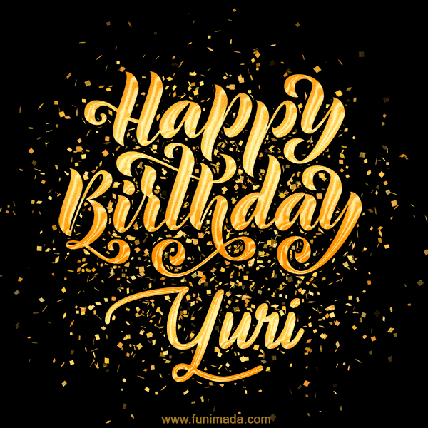 Happy Birthday Card for Yuri - Download GIF and Send for Free