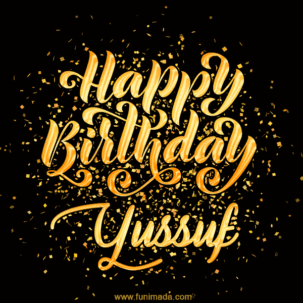 Happy Birthday Card for Yussuf - Download GIF and Send for Free