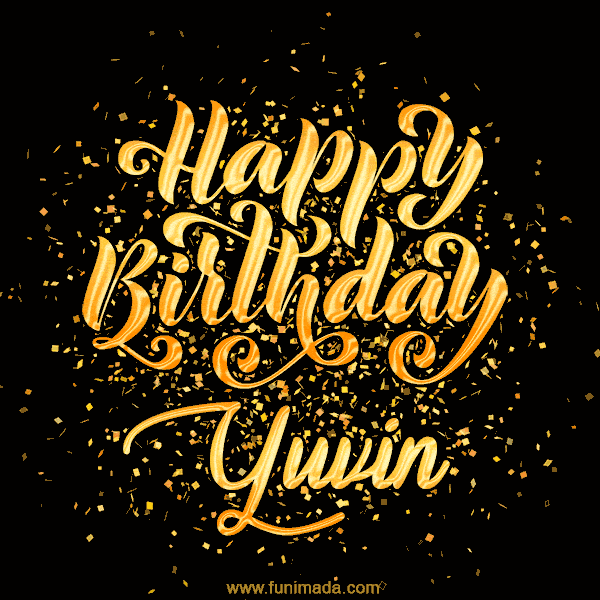 Happy Birthday Card for Yuvin - Download GIF and Send for Free