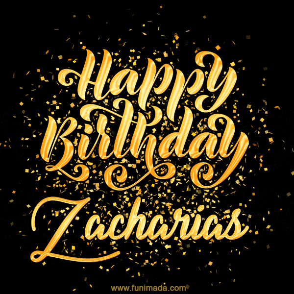 Happy Birthday Card for Zacharias - Download GIF and Send for Free