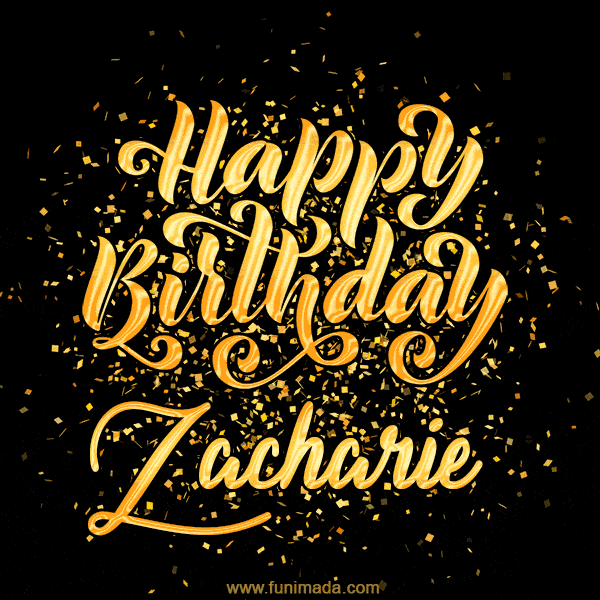Happy Birthday Card for Zacharie - Download GIF and Send for Free