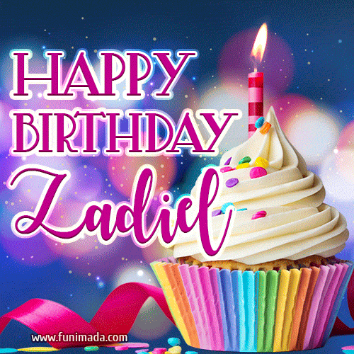 Happy Birthday Zadiel - Lovely Animated GIF