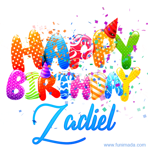Happy Birthday Zadiel - Creative Personalized GIF With Name