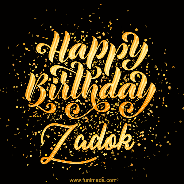 Happy Birthday Card for Zadok - Download GIF and Send for Free
