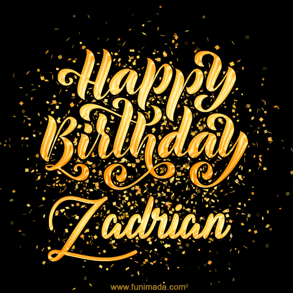 Happy Birthday Card for Zadrian - Download GIF and Send for Free