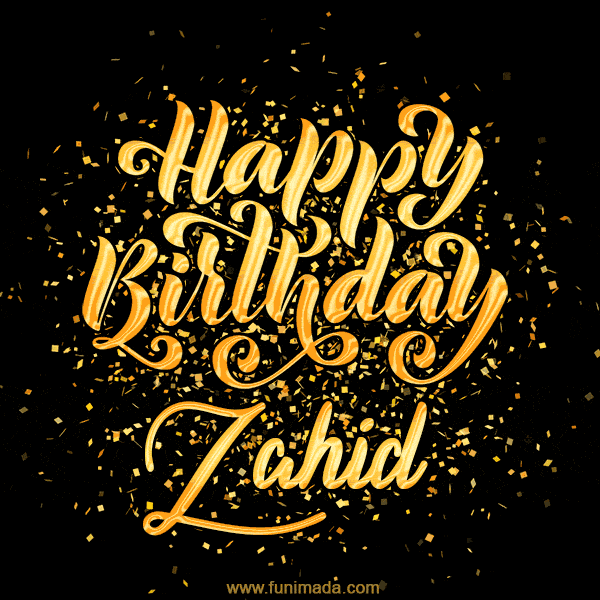 Happy Birthday Card for Zahid - Download GIF and Send for Free