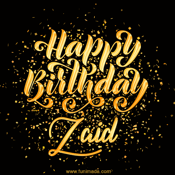 Happy Birthday Card for Zaid - Download GIF and Send for Free