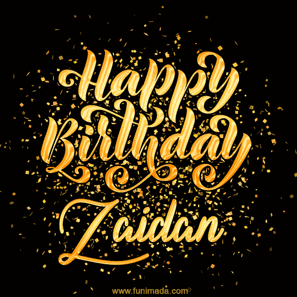 Happy Birthday Card for Zaidan - Download GIF and Send for Free