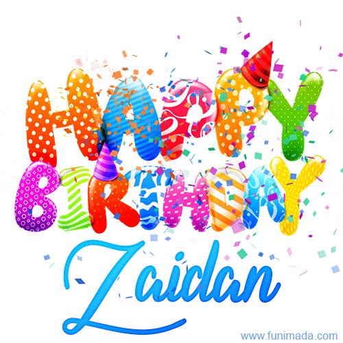 Happy Birthday Zaidan - Creative Personalized GIF With Name
