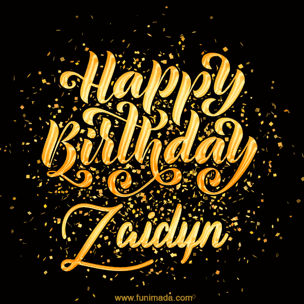 Happy Birthday Card for Zaidyn - Download GIF and Send for Free