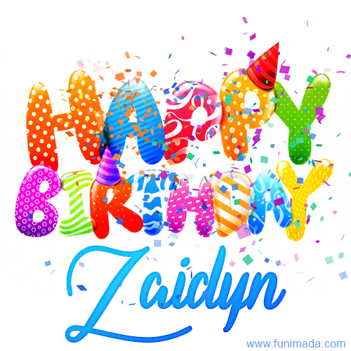 Happy Birthday Zaidyn - Creative Personalized GIF With Name