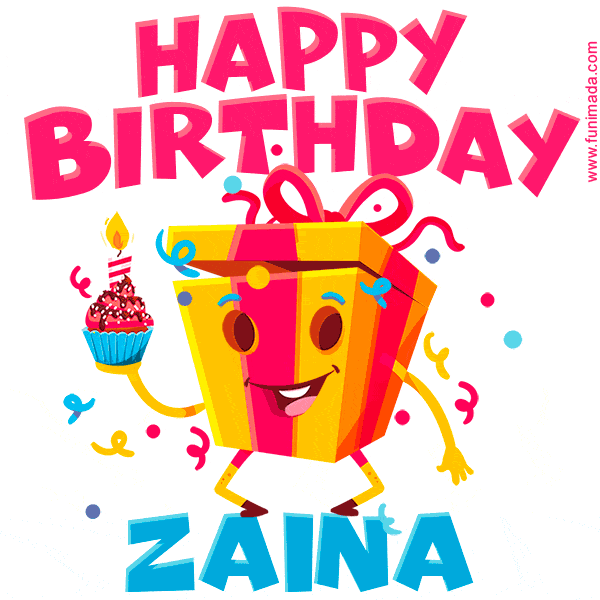 Funny Happy Birthday Zaina GIF