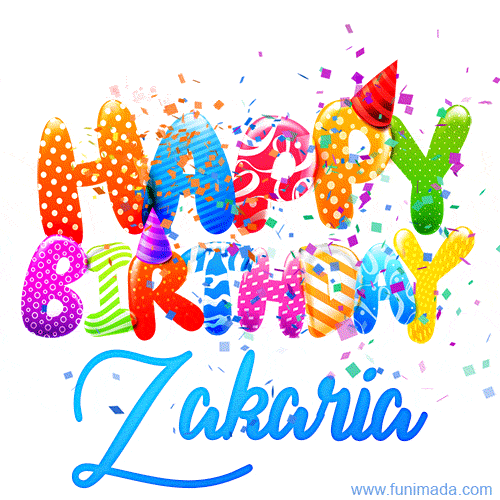 Happy Birthday Zakaria - Creative Personalized GIF With Name