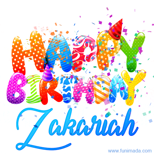 Happy Birthday Zakariah - Creative Personalized GIF With Name