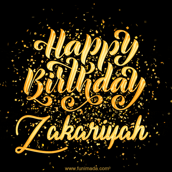 Happy Birthday Card for Zakariyah - Download GIF and Send for Free