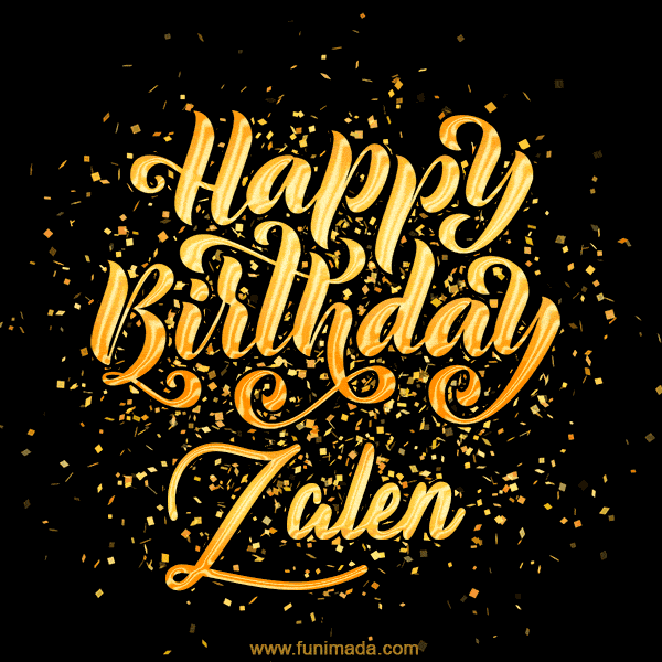 Happy Birthday Card for Zalen - Download GIF and Send for Free
