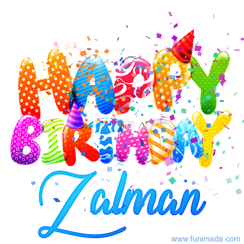 Happy Birthday Zalman - Creative Personalized GIF With Name