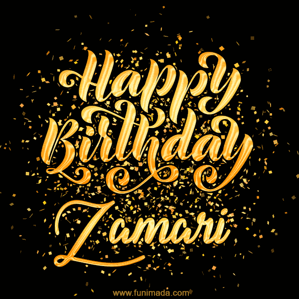 Happy Birthday Card for Zamari - Download GIF and Send for Free