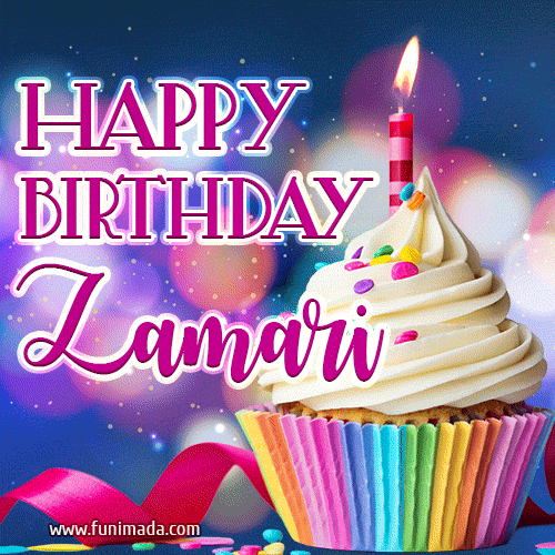 Happy Birthday Zamari - Lovely Animated GIF