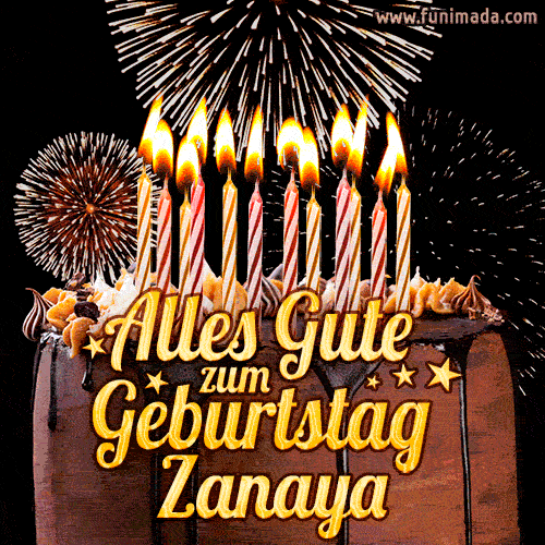 Alles Gute zum Geburtstag Zanaya (GIF)