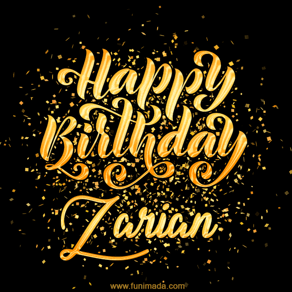Happy Birthday Card for Zarian - Download GIF and Send for Free