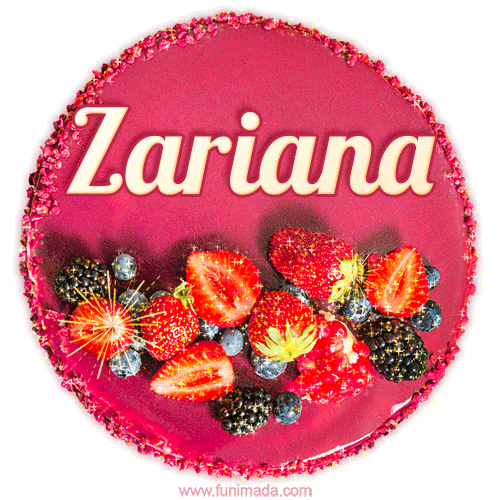 Happy Birthday Cake with Name Zariana - Free Download