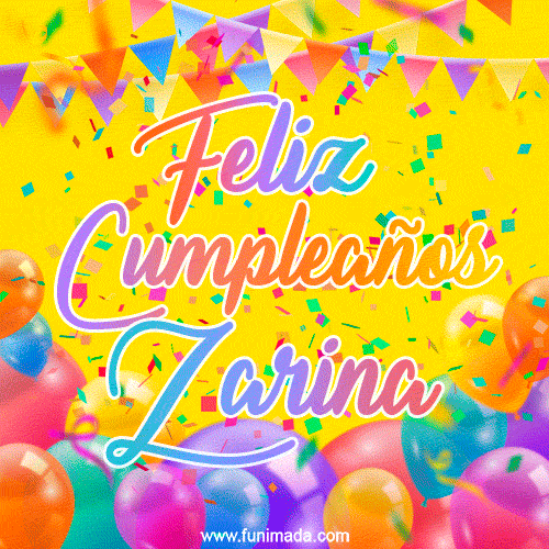 Feliz Cumpleaños Zarina (GIF)
