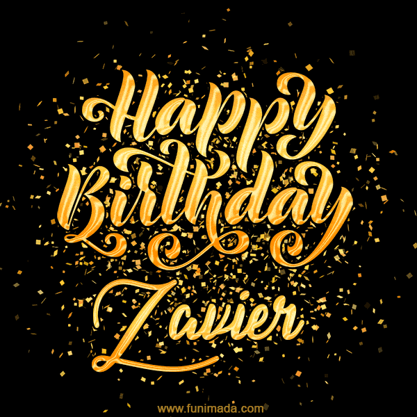 Happy Birthday Card for Zavier - Download GIF and Send for Free