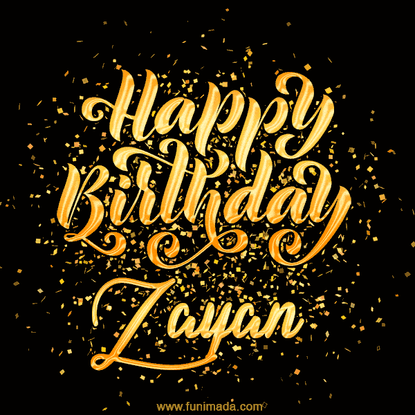 Happy Birthday Card for Zayan - Download GIF and Send for Free