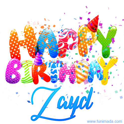 Happy Birthday Zayd - Creative Personalized GIF With Name