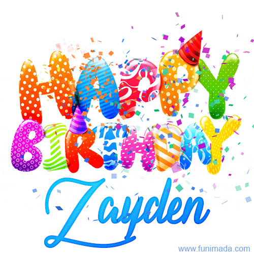 Happy Birthday Zayden - Creative Personalized GIF With Name