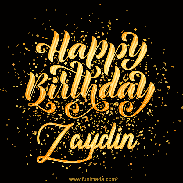 Happy Birthday Card for Zaydin - Download GIF and Send for Free