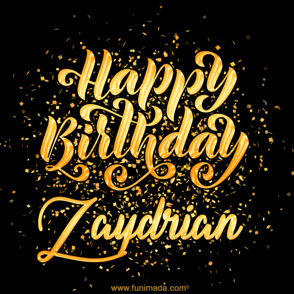 Happy Birthday Card for Zaydrian - Download GIF and Send for Free